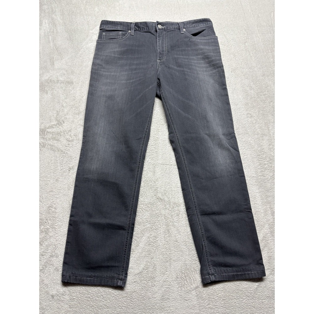 Alberto Jeans Pants Men's 35x29 Darker Gray Denim Regular Slim Fit